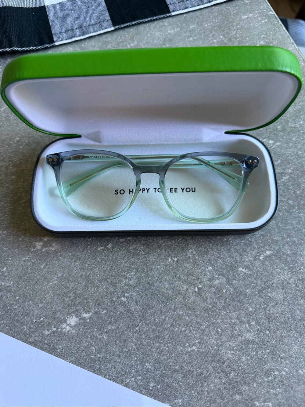 kate spade Translucent Blue-Green Women's Eyeglass Frames